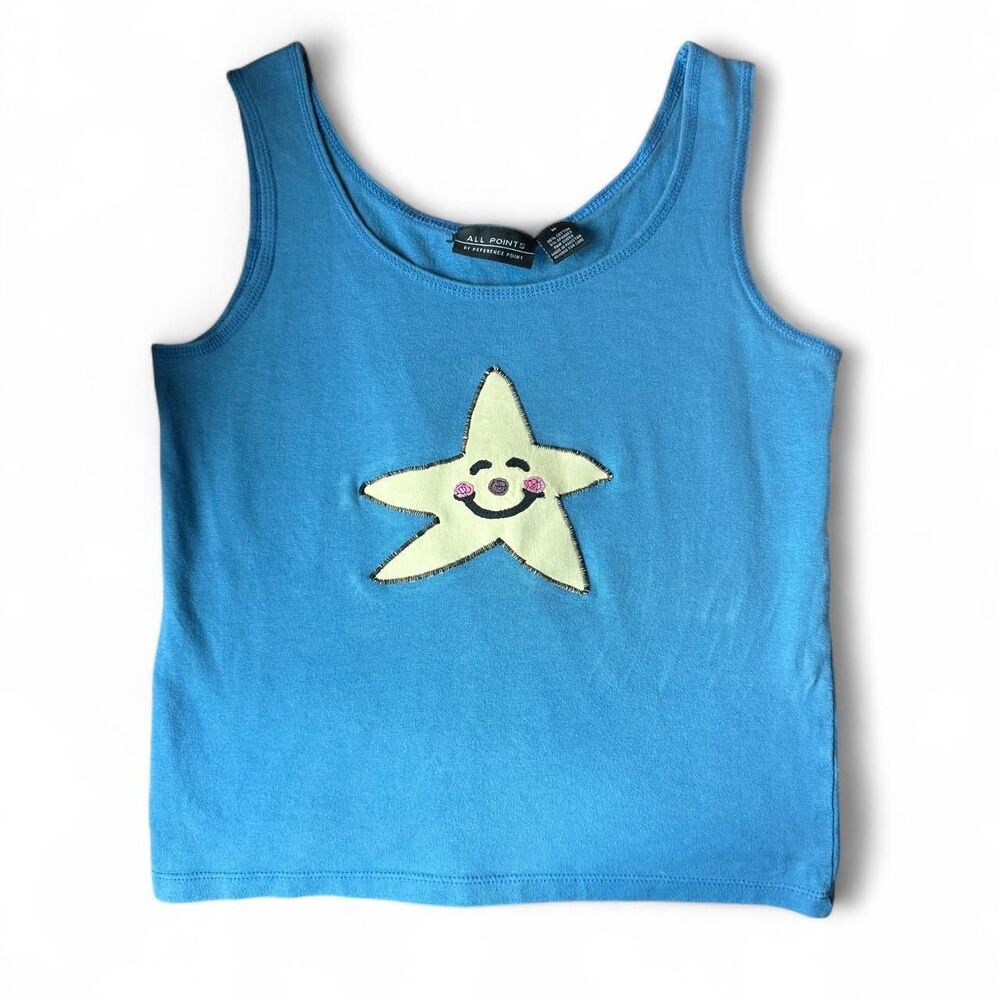 Up Cycled Women's Blue Star Tank